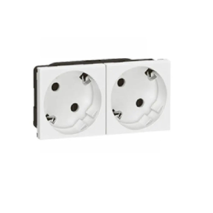 КОНТАКТ 2x2Р + E 45 ШУКО 4М MOSAIC LEGRAND - БЯЛ