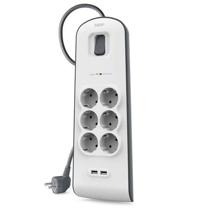 Контакт - 6 изхода с копче Belkin BSV604vf2M 2 m USB x 2