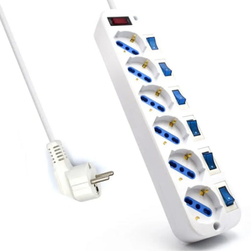 Контакт 6 изхода с копче Ewent EW3932 3M 3500W (3 m)