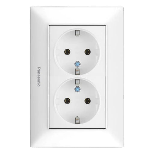 КОНТАКТ ДВОЕН БЯЛ PANASONIC Arkedia Slim