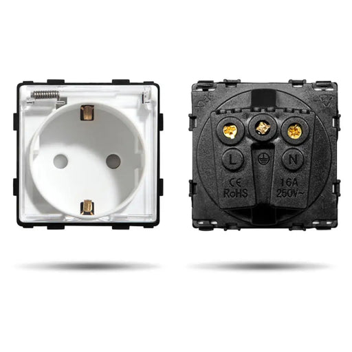 КОНТАКТ ЕДИНИЧЕН С КАПАК БЯЛ LUXON