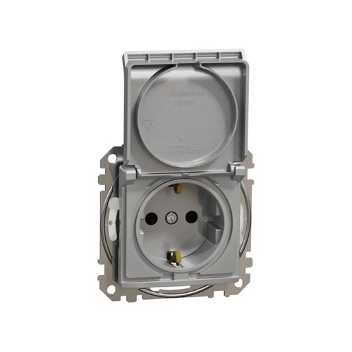 КОНТАКТ С КАПАК IP44 АЛУМИНИЙ SCHNEIDER SEDNA (SDD213023)