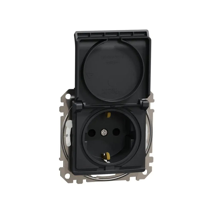 КОНТАКТ С КАПАК IP44 АНТРАЦИТ SCHNEIDER SEDNA (SDD214023)