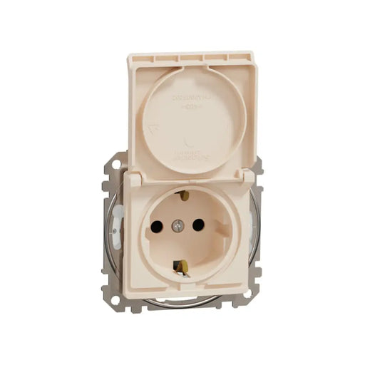 КОНТАКТ С КАПАК IP44 КРЕМ SCHNEIDER SEDNA (SDD212023)