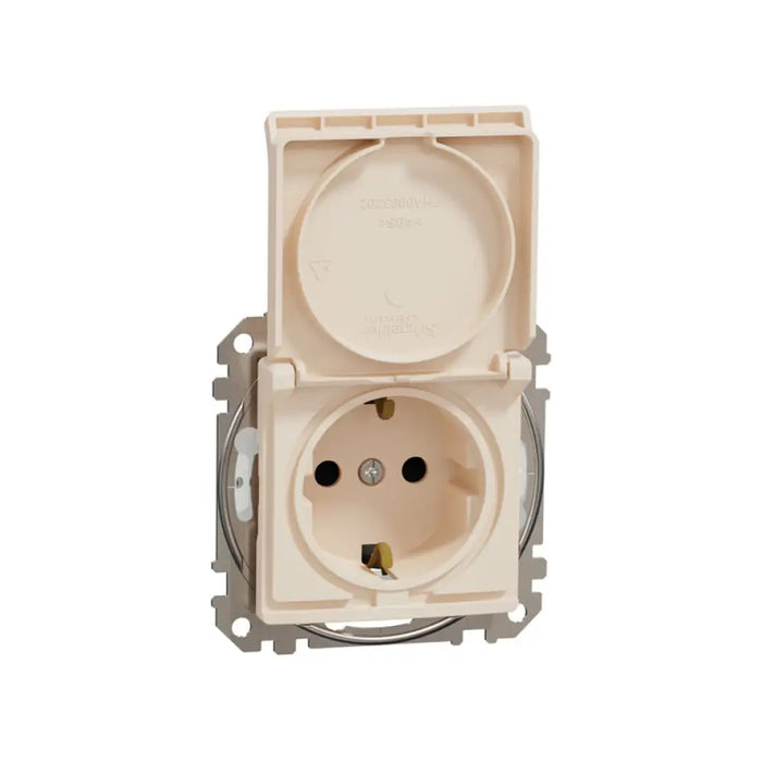 КОНТАКТ С КАПАК IP44 КРЕМ SCHNEIDER SEDNA (SDD212023)