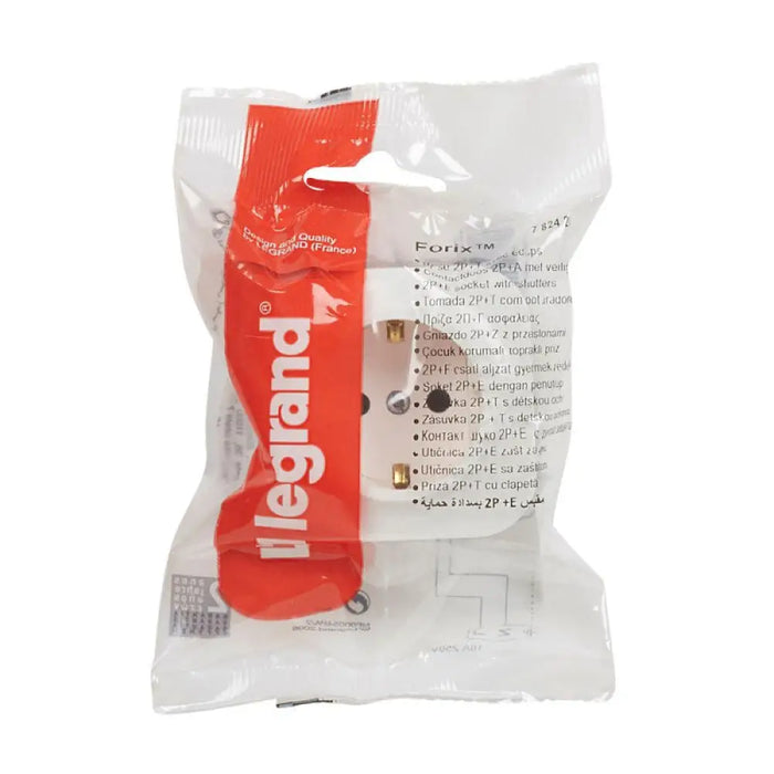 КОНТАКТ ШУКО 16А С ДЕТСКА ЗАЩИТА ЗА ОТКРИТ МОНТАЖ FORIX