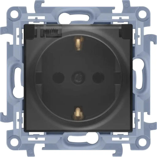 КОНТАКТ ШУКО 16А ВЛАГОЗАЩ.- ЧЕРЕН МАТ