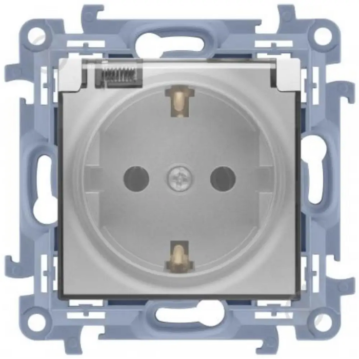 КОНТАКТ ШУКО 16А ВЛАГОЗАЩ.- СРЕБРО