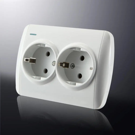 КОНТАКТ ШУКО ДВОЕН БЯЛ ELE-15