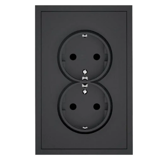 КОНТАКТ ШУКО ДВОЕН С РАМКА ЧЕРЕН