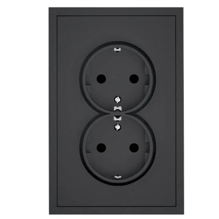 КОНТАКТ ШУКО ДВОЕН С РАМКА ЧЕРЕН