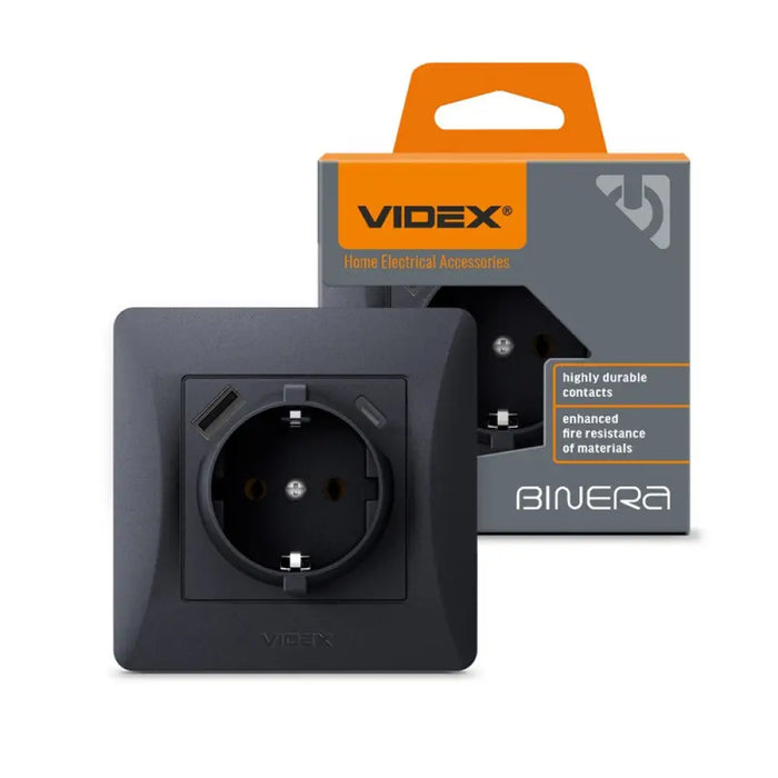 КОНТАКТ ШУКО VF-BNSK1GUC-BG USB-A + USB-C BINERA VIDEX