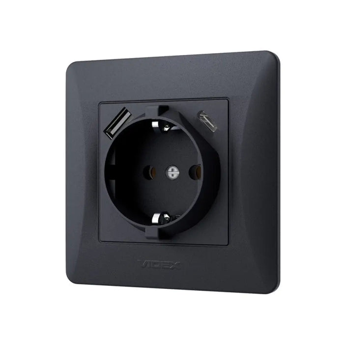 КОНТАКТ ШУКО VF-BNSK1GUC-BG USB-A + USB-C BINERA VIDEX