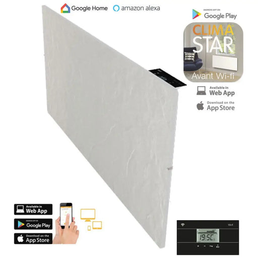 КОНВЕКТОР CLIMASTAR STAR Wi-Fi 2000 БЯЛ БЯЛ РЕЛЕФ WI-FI