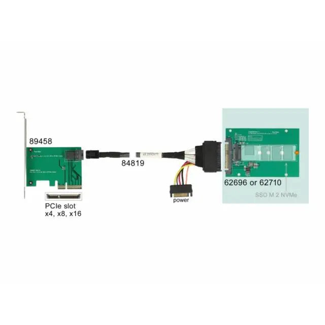 Конвертор DeLock U.2 SFF-8639 - M.2 NVMe Key M 2.5’