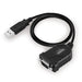 Конвертор Ewent USB - RS232 9 пин мъжко Черен