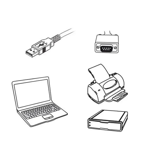 Конвертор Ewent USB - RS232 9 пин мъжко Черен