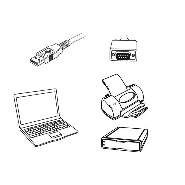 Конвертор Ewent USB - RS232 9 пин мъжко Черен