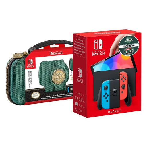 Конзола Nintendo Switch OLED (Red/Blue) + Чанта Zelda