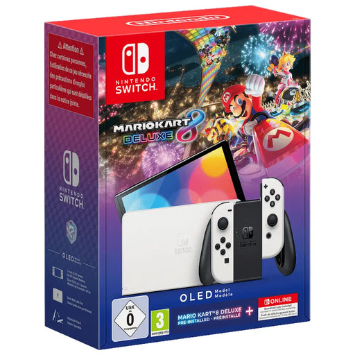 Конзола Nintendo Switch OLED White + Mario Kart 8 + 12м. NSO
