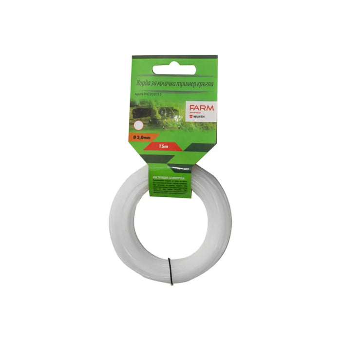 КОРДА ЗА ТРИМЕР ПРОФИЛ КРЪГ FARM 2.0 ММ-15 М