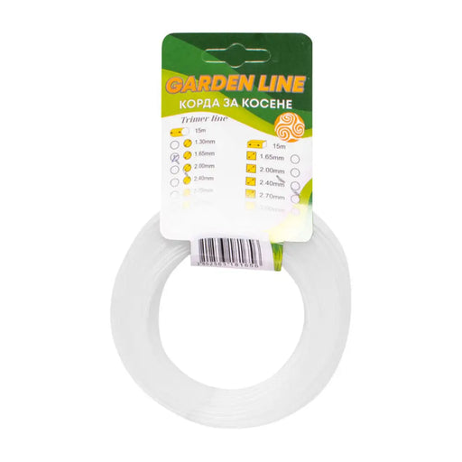 КОРДА ЗА ТРИМЕР ПРОФИЛ КРЪГ GARDEN LINE 1.65MM - 15M