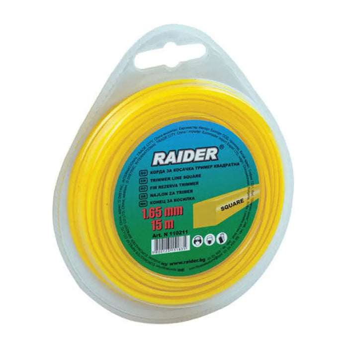 КОРДА ЗА ТРИМЕР ПРОФИЛ КВАДРАТ RAIDER 1.65 ММ 15 М