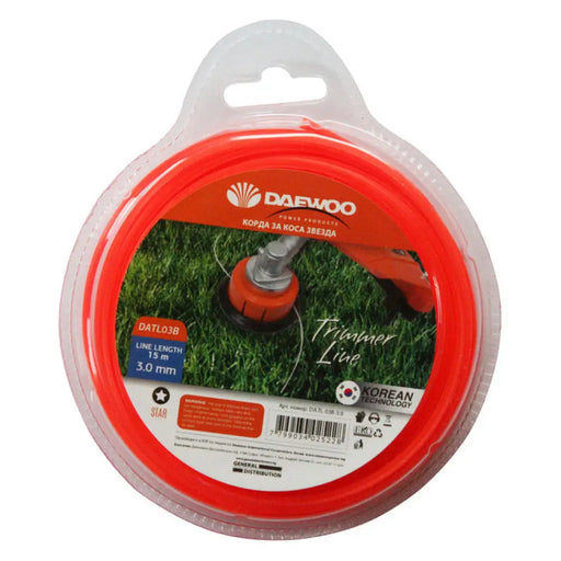 КОРДА ЗА ТРИМЕР ПРОФИЛ ЗВЕЗДА DAEWOO 3 ММ 15 М