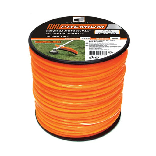 КОРДА ЗА ТРИМЕР КВАДРАТНА PREMIUM 3 ММ-100 М