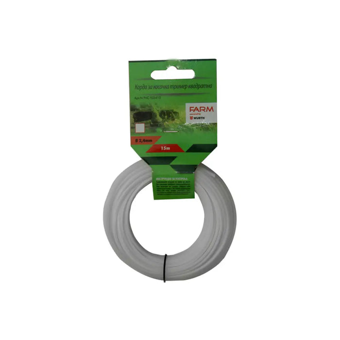 КОРДА ЗА ТРИМЕР ПРОФИЛ КВАДРАТ FARM 2.4 ММ-15 М
