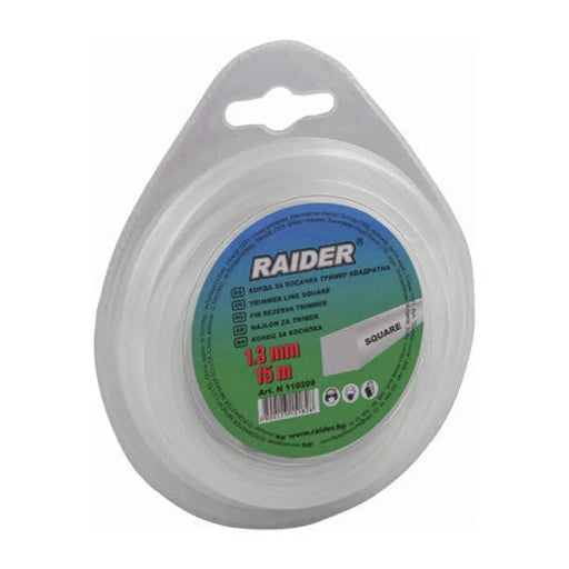 КОРДА ЗА ТРИМЕР ПРОФИЛ КВАДРАТ RAIDER 1.3 ММ 15 М
