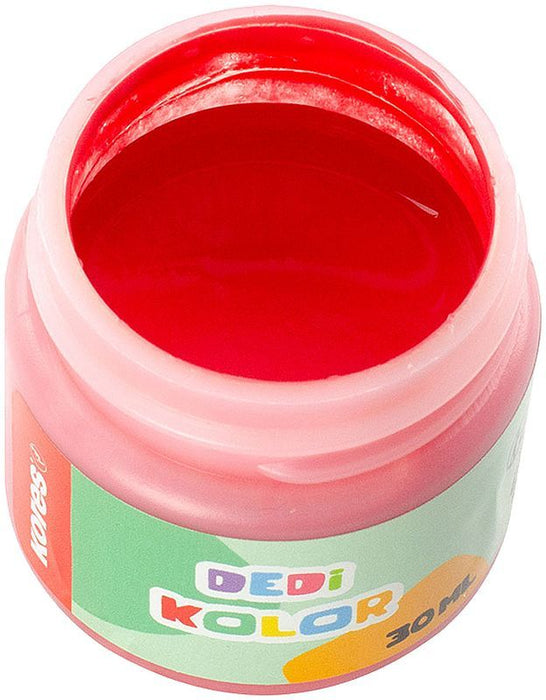 Бои за рисуване с пръсти Kores - 6 цвята x 30 ml