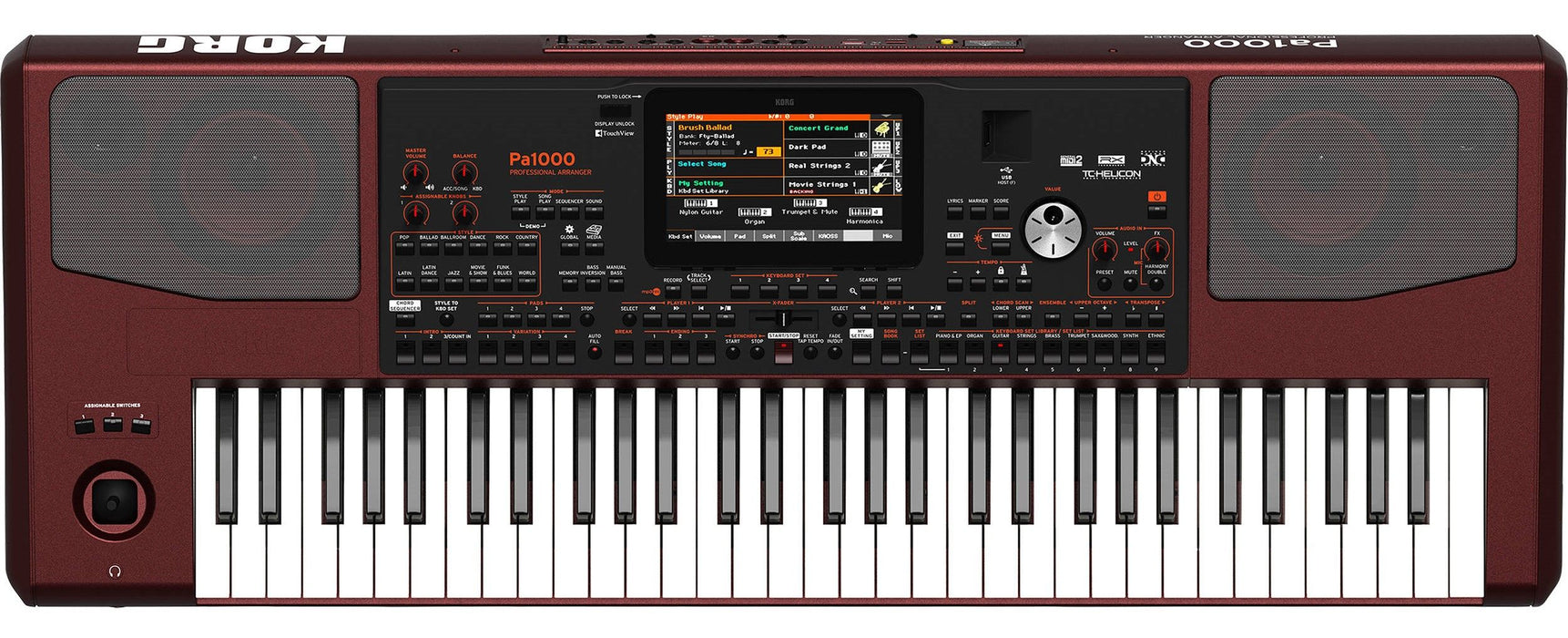 Аранжор-синтезатор Korg - PA1000, червен