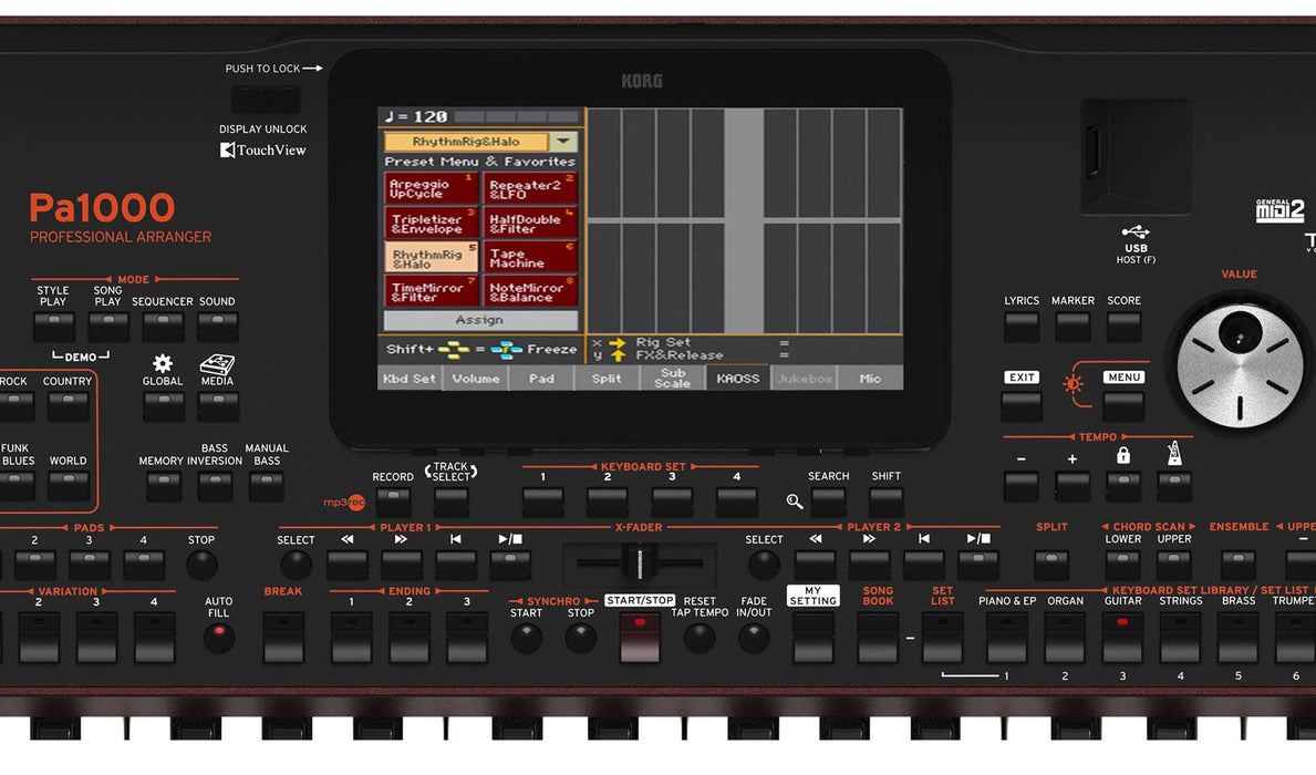 Аранжор-синтезатор Korg - PA1000, червен
