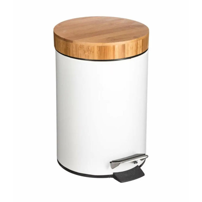 Кошче с педал 5five Simply Smart Natureo Бял Естествен 3 L