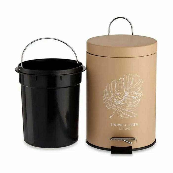 Кошче с педал Berilo 89572 B0021D Tropical Bath Бял Бежов