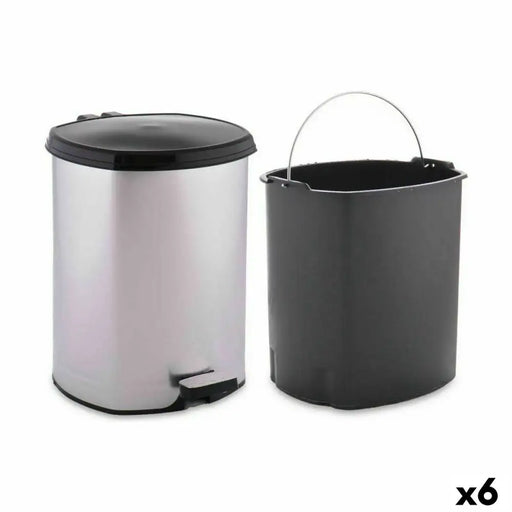 Кошче с педал Berilo D004-1 D004-1 Сребрист Пластмаса 6 L