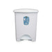 Кошче с педал Бял Пластмаса 30 L (4 броя)