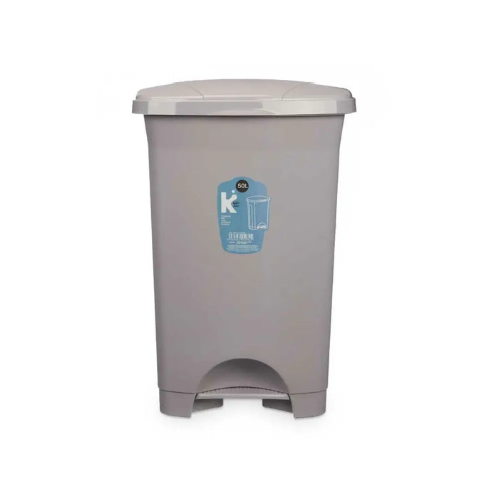 Кошче с педал Сив Пластмаса 50 L (3 броя)