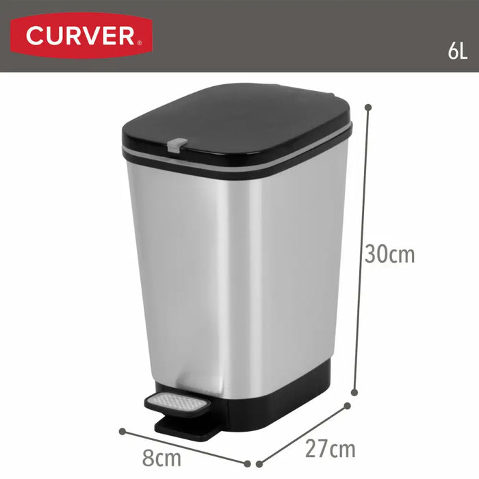 Кошче за боклук Curver Сив Пластмаса 6 L (5 броя)