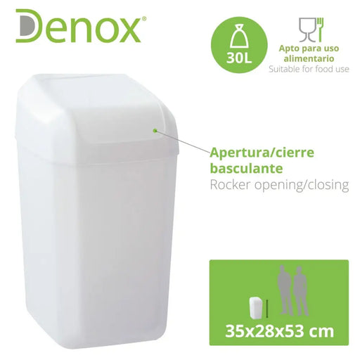 Кошче за боклук Denox Бял 30 L
