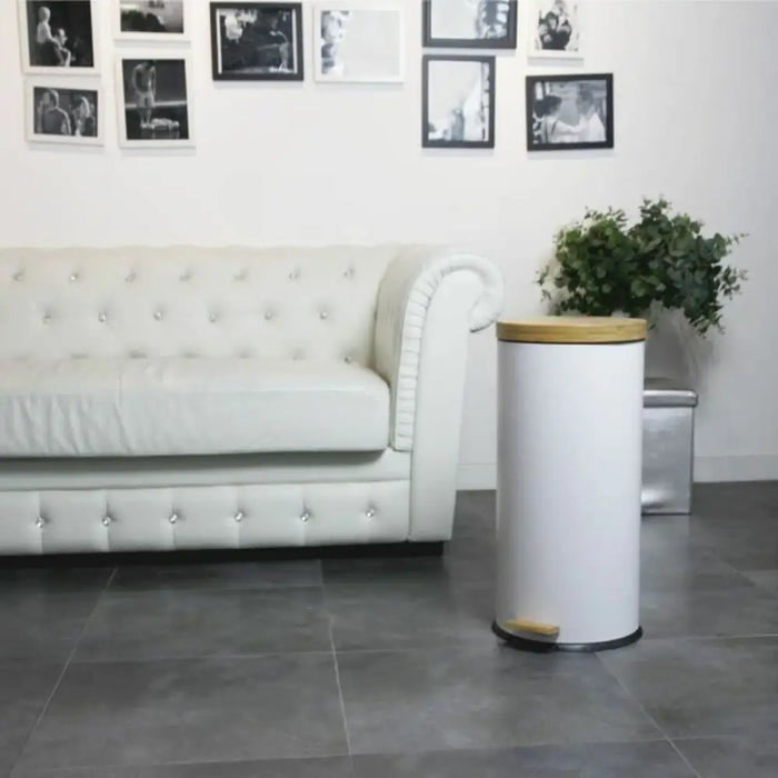 Кошче за Боклук Kitchen Move Бял 30 L