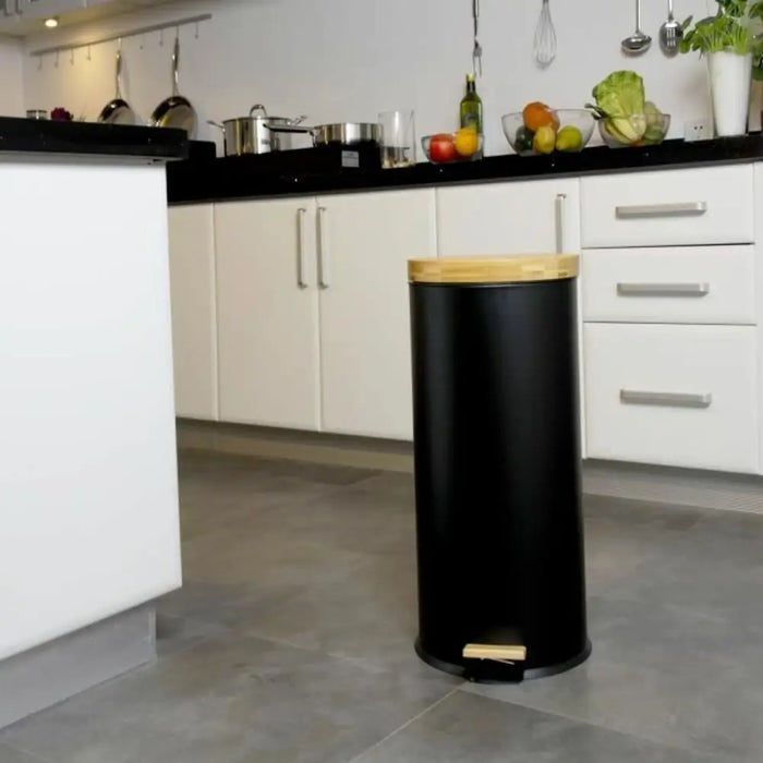 Кошче за Боклук Kitchen Move Черен Матово черно 30 L