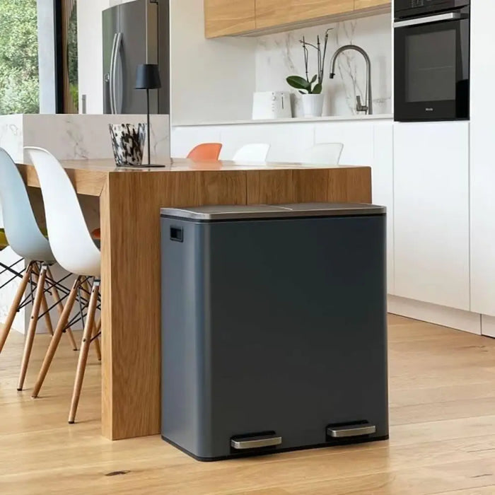Кошче за боклук Kitchen Move Сив Неръждаема стомана 60 L