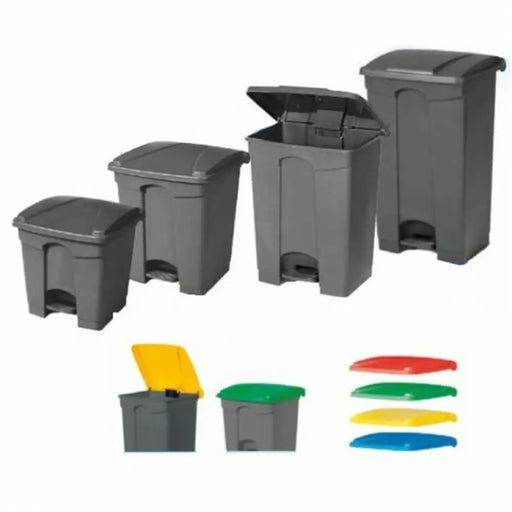 Кошче за боклук Сив Пластмаса Квадратен 30 L