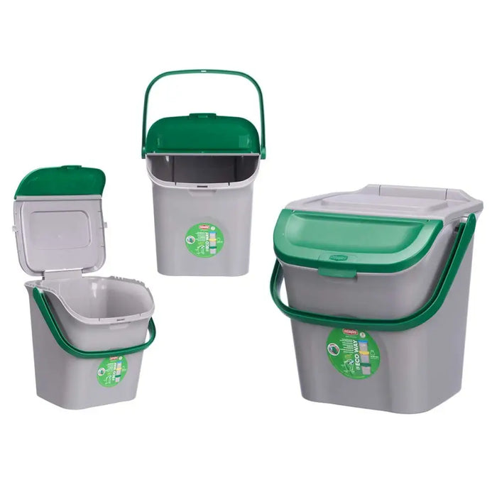 Кошче за боклук Stefanplast ECOWAY Зелен Сив полипропилен