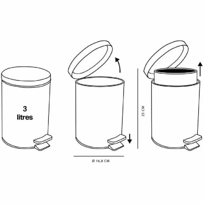 Кошче за боклук TODAY Розов 3 L