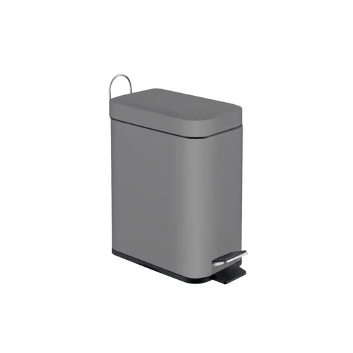 КОШ С ПЕДАЛ 5Л МЕТАЛ СИВ МАТ