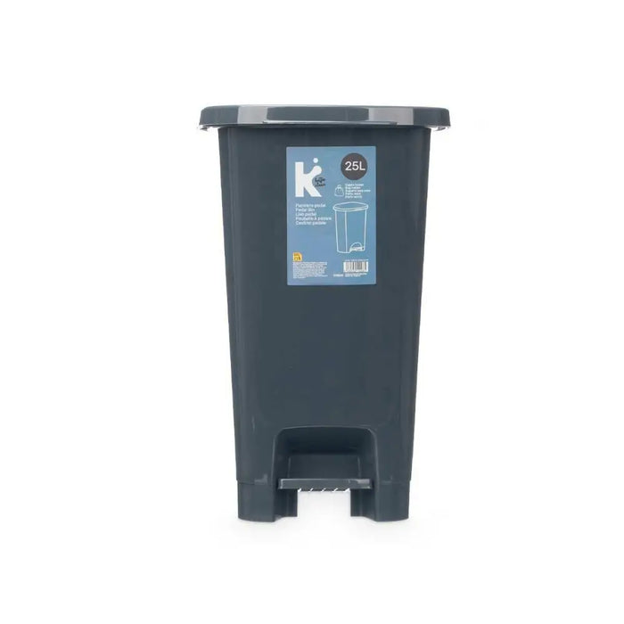 Кошче с педал Антрацит Пластмаса 25 L (6 броя)