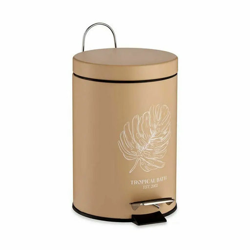 Кошче с педал Berilo 89572 B0021D Tropical Bath Бял Бежов